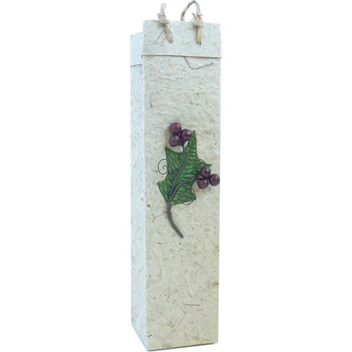 Holiday OB1 Scarlett Berry - Handmade Paper Olive Oil Bottle Bags - Must order in 6's