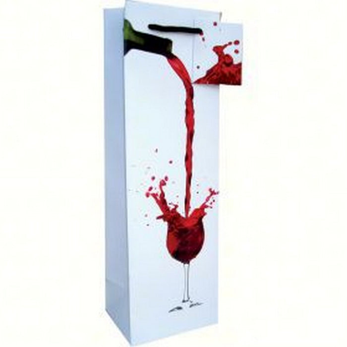 Printed Paper Single Wine Bag - Splash