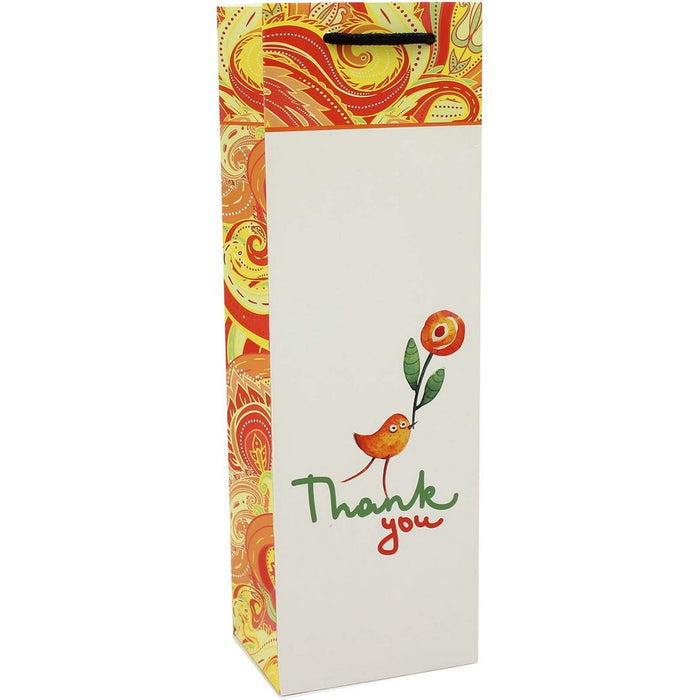 P1 Thank Bird - Printed Paper Wine Bags - Must order in 6's