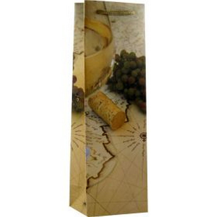 Printed Paper Single Wine Bag - Wine Trail