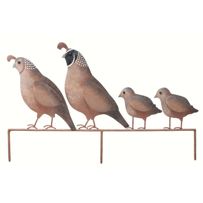 Quail Family Yard Art