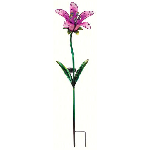 Solar Tiger Lily Stake Pink