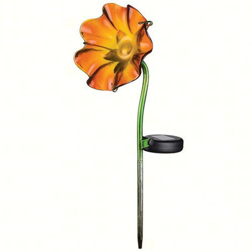 Mini Solar Poppy Stake Orange