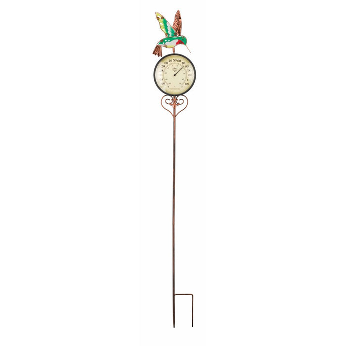 Hummingbird Thermometer Stake