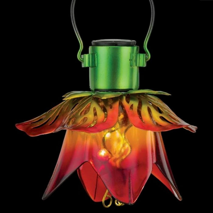 Mini Flower Solar Lantern Orange