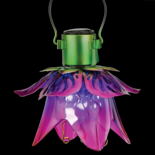 Mini Flower Solar Lantern Pink