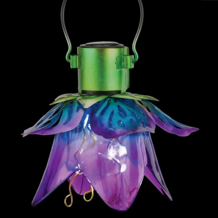 Mini Flower Solar Lantern Purple