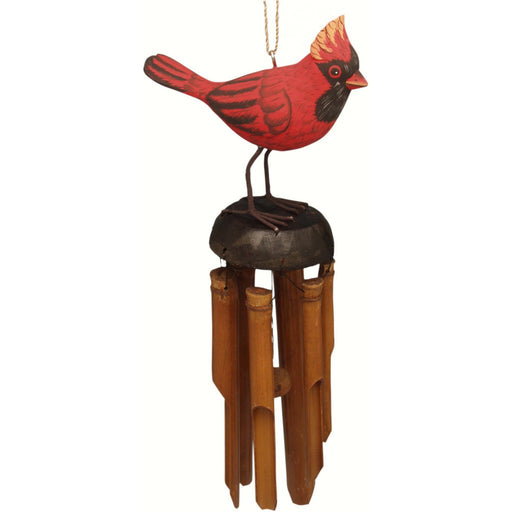 Cardinal Bamboo Windchime