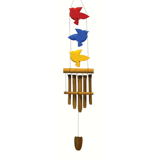 Bird Trio Red/Blue/Yellow Bamboo Chime