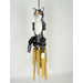 Black & White Cat Dangling Bamboo Chime