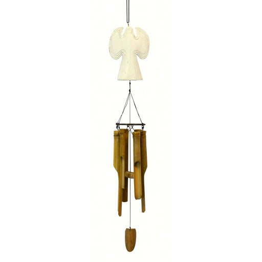 White Wooden Bamboo Chime