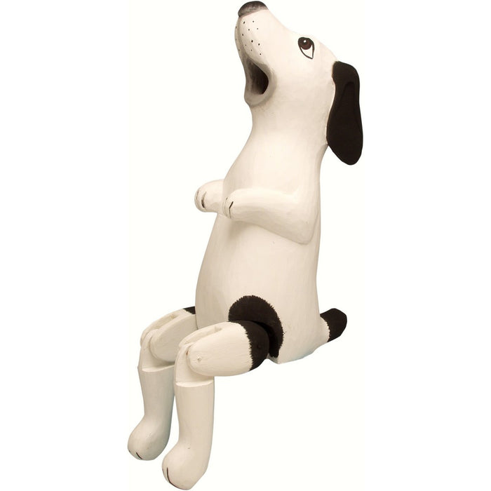 Hinged Black & White Dog Birdhouse