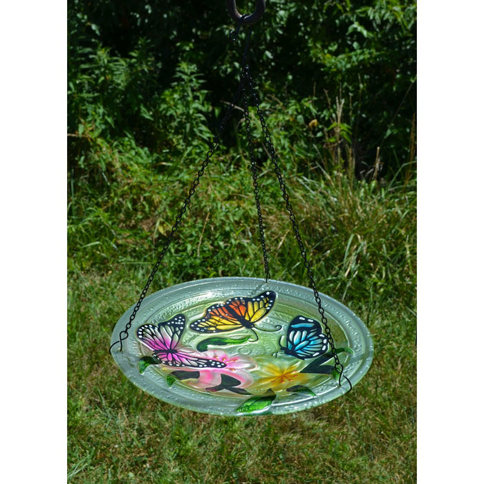 Butterfly Trio Hanging Birdbath