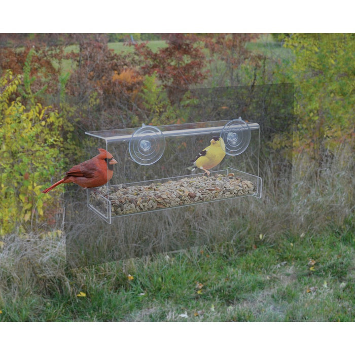 Clear View Deluxe Open Diner Mirrored Window Feeder