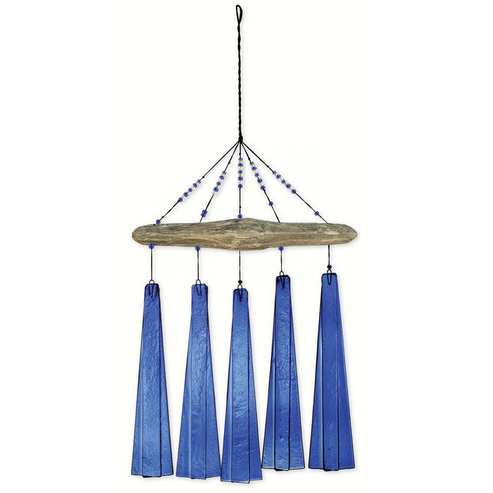 Cobalt Sea Glass Wind Chime