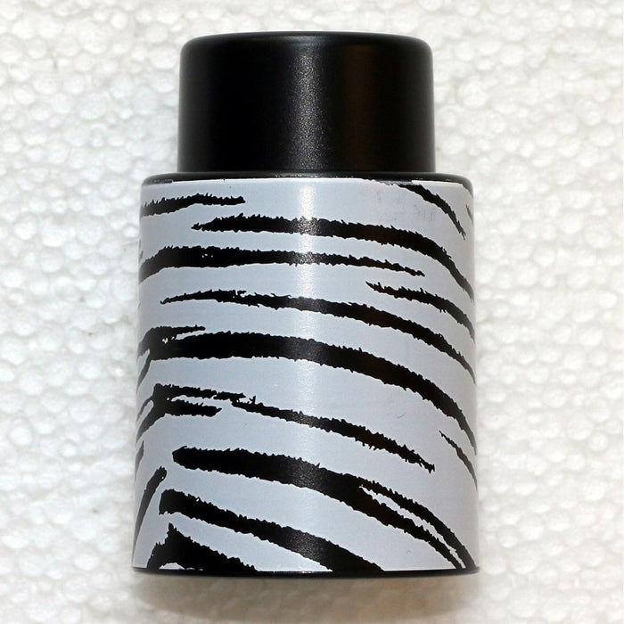 Vacuum Wine Stopper Black/WhiteTiger Stripes