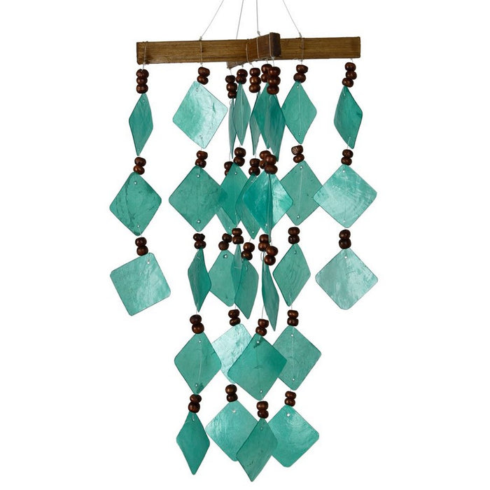 Diamond Capiz Chime - Green