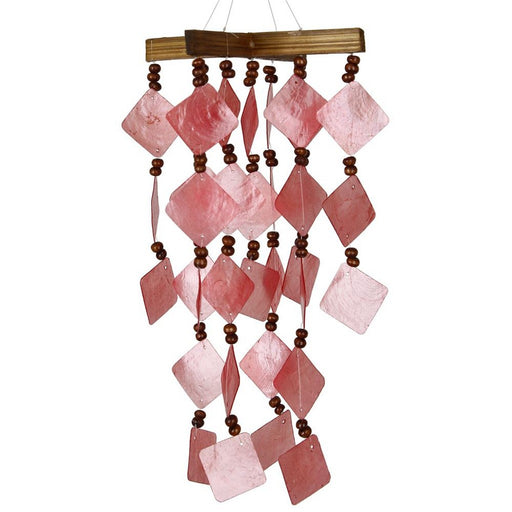 Diamond Capiz Chime - Red