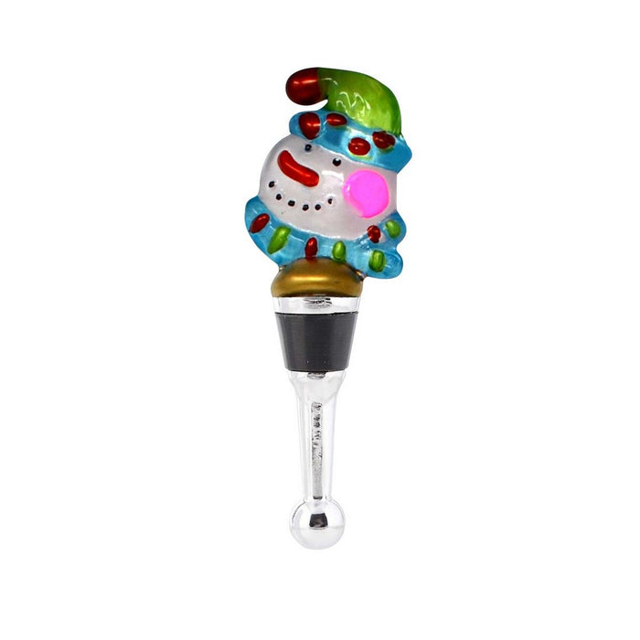 Bottle Stopper - Whimsical Snowman