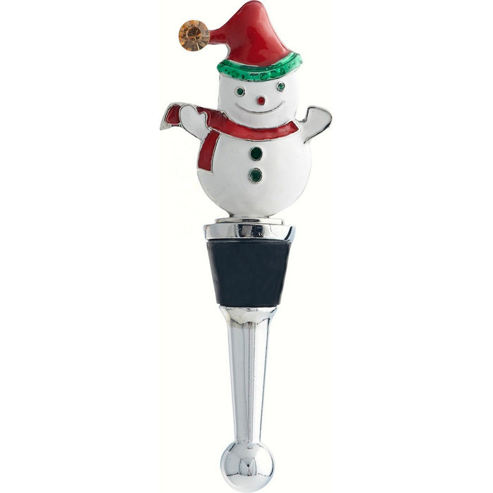 Bottle Stopper - Snowman - Metal